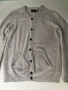 McCarren & Sons Luxe Cashmere Marled Button-Front Knit Cardigan Sweater